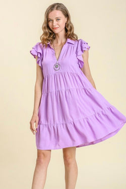 Women’s lavender linen mini dress