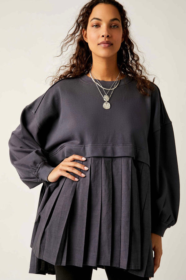 Free People Eleanor sweatshirt in peppery combo
