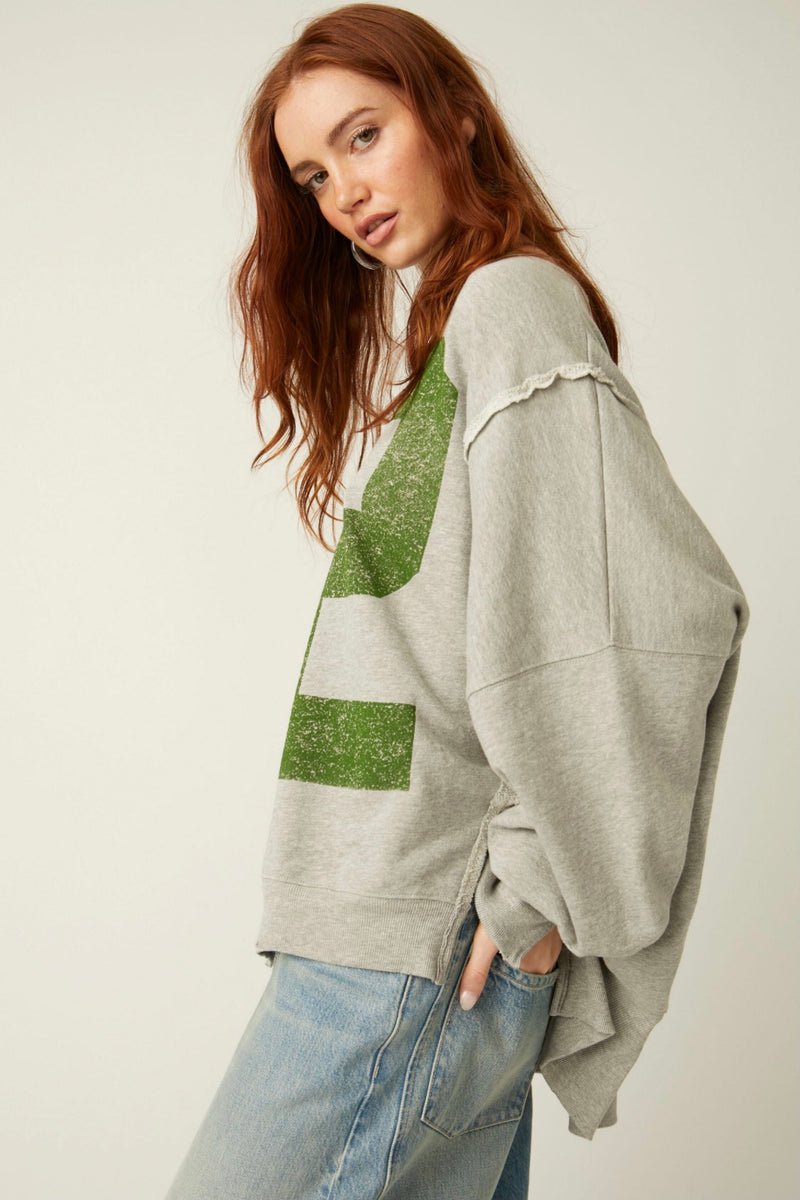 Free People Graphic Camden Pullover Sweatshirt