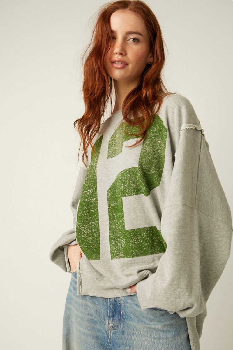 Free People Graphic Camden Pullover Sweatshirt