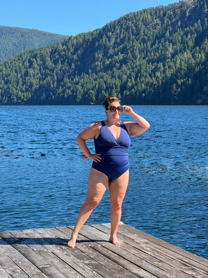 The Sunday One Piece Swimsuit in Navy Blue