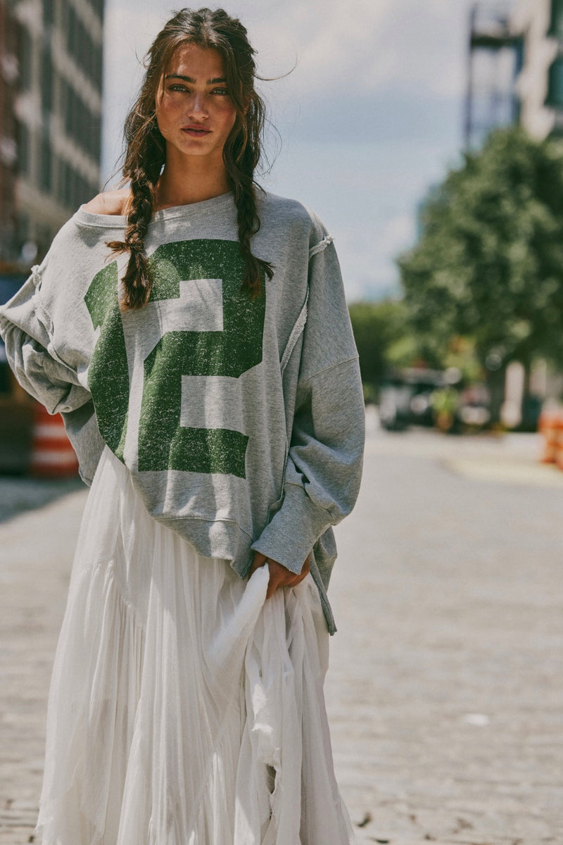 Free people white sweatshirt deals