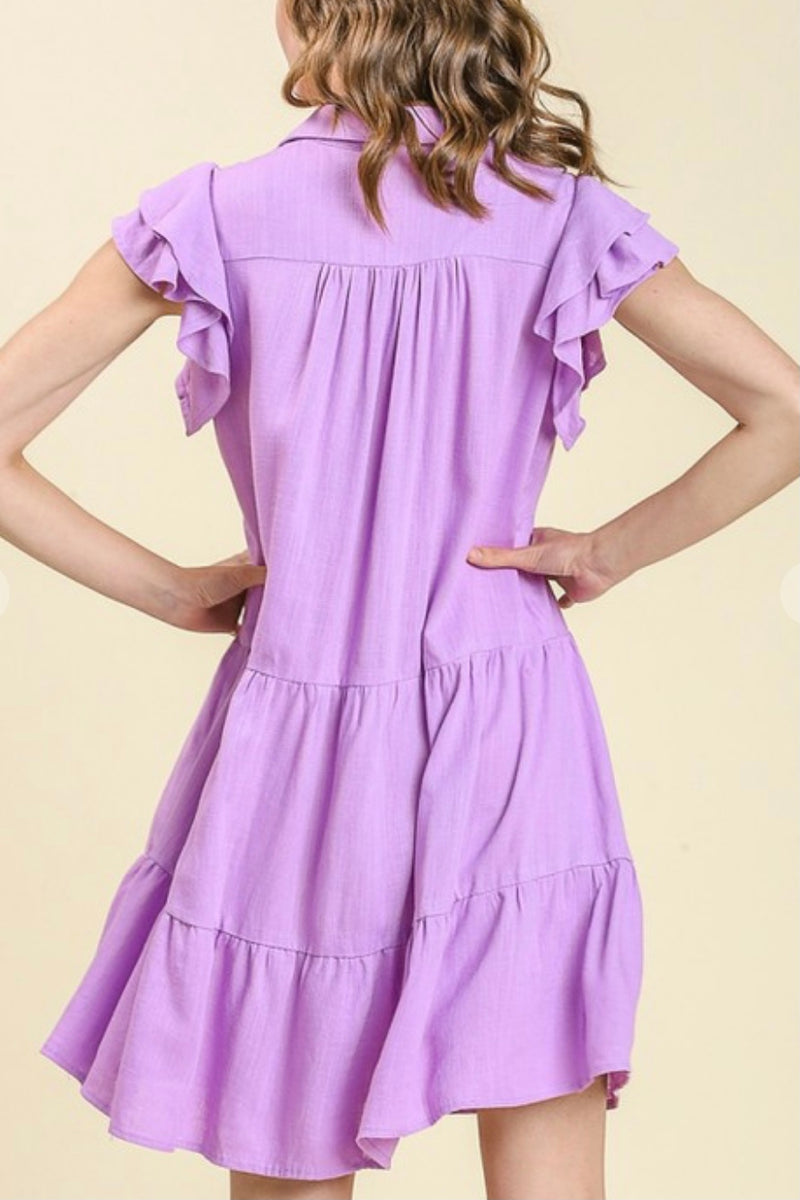 Women’s collared lavender dress
