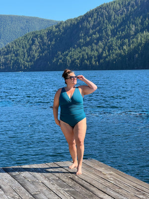 The Sunday One Piece Swimsuit in Deep Teal