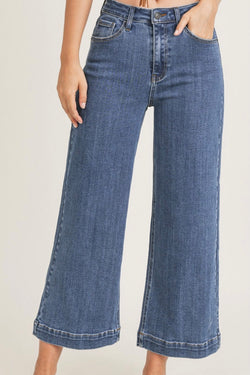 Sunny High Rise Wide Ankle Jeans