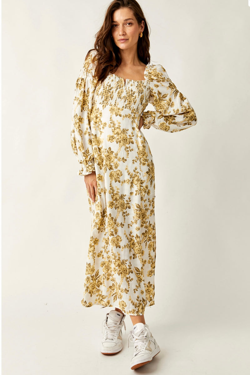 Free People Jaymes Midi Floral Dress