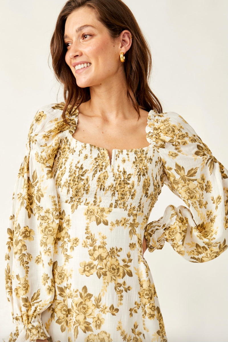 Free People Jaymes Midi Floral Dress