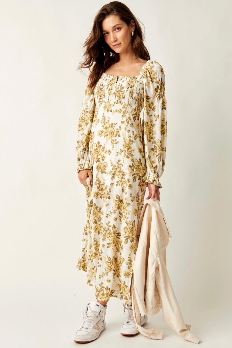 Free People Jaymes Midi Floral Dress