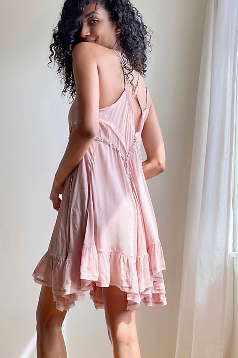 Free People Sway with Me Trapeze Slip Dress - Last One Size XS