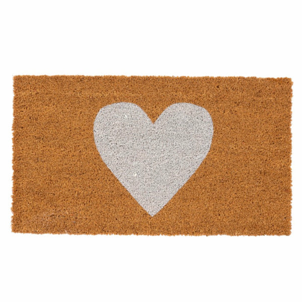 White Heart Doormat