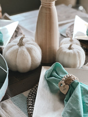 White Felt Pumpkins