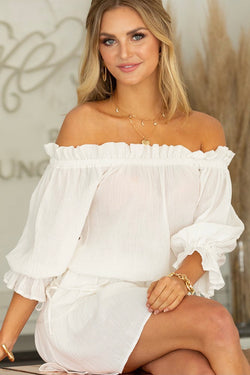 Laney Off Shoulder Cotton Dress