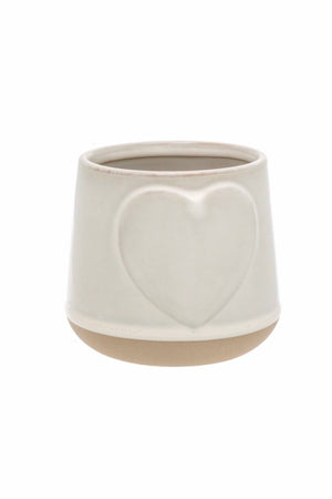 Stoneware| heart| pot|