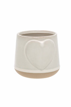 Stoneware| heart| pot|