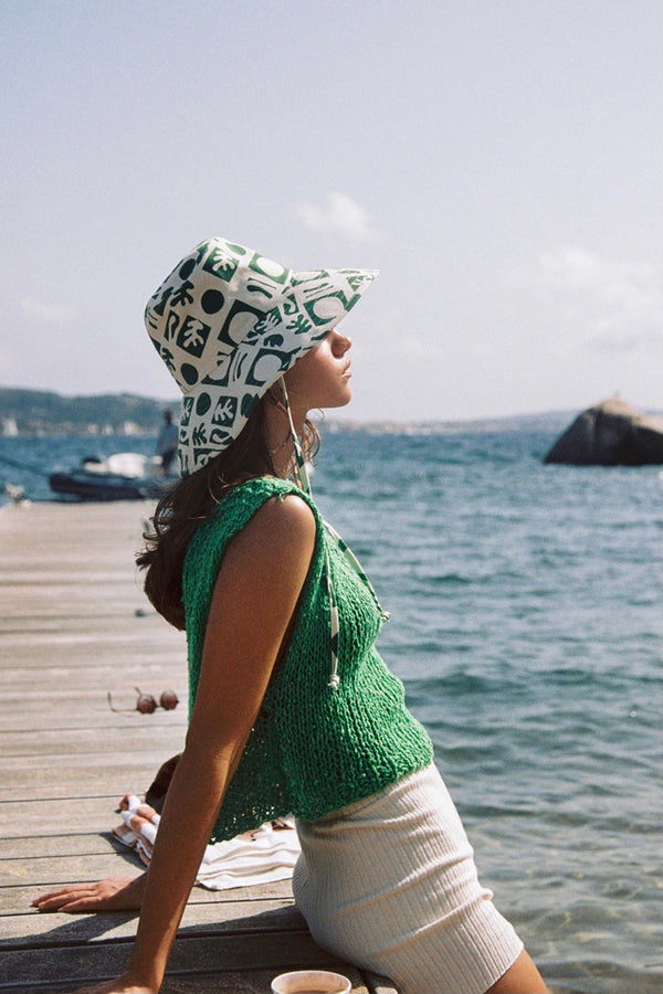 Lack of Color Formes Green Holiday Bucket Hat - Last One Size M/L