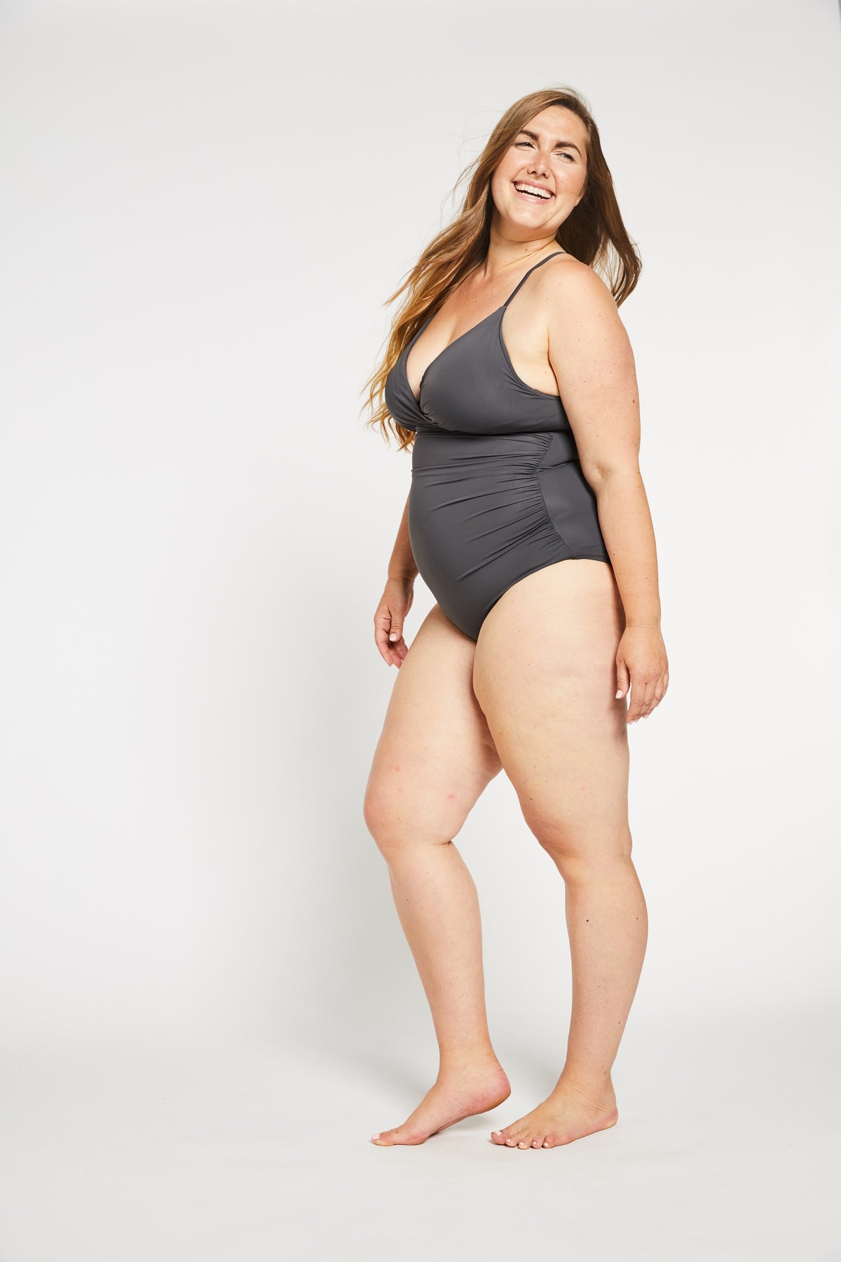 Aqua Bay Swim Co, swimsuits canada, grey one piece bathing suits canada, d cup swimwear canada, curvy bathing suits canada