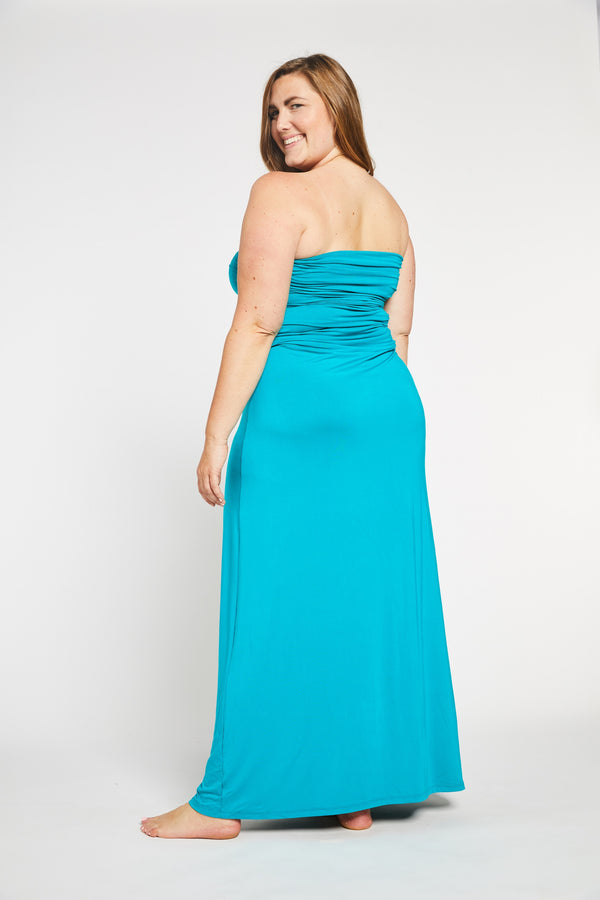 Aqua Bay Swim Co, aqua maxi dress, convertible maxi dress, strapless maxi dress canada, maxi skirt, bamboo womens clothing canada