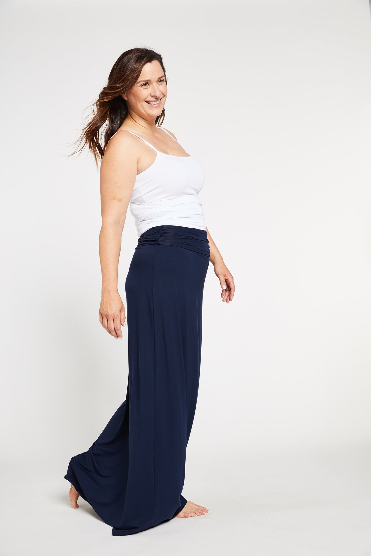 Aqua Bay Swim Co, navy maxi dress, convertible maxi dress, strapless maxi dress canada, maxi skirt, bamboo womens clothing