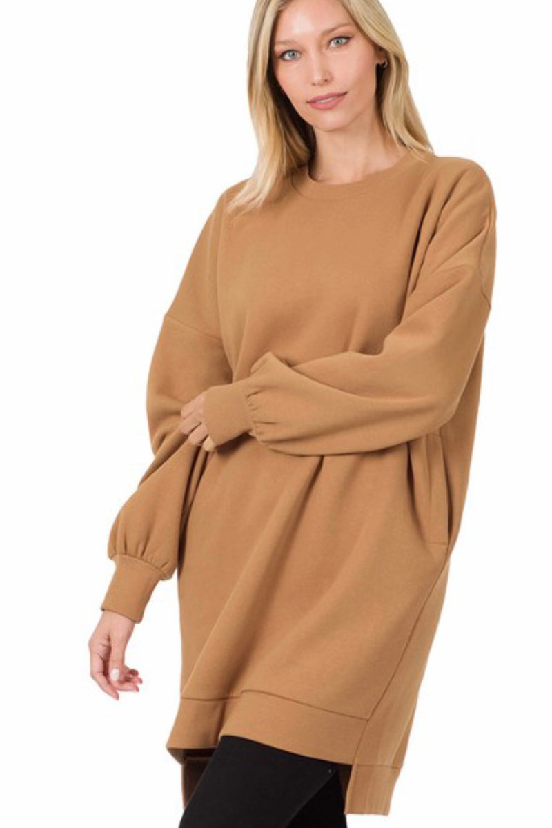 Sarah Crew Neck Tunic with Pockets