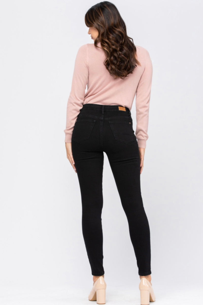 Zoe Take 2 Black Mid-rise Skinny Jeans