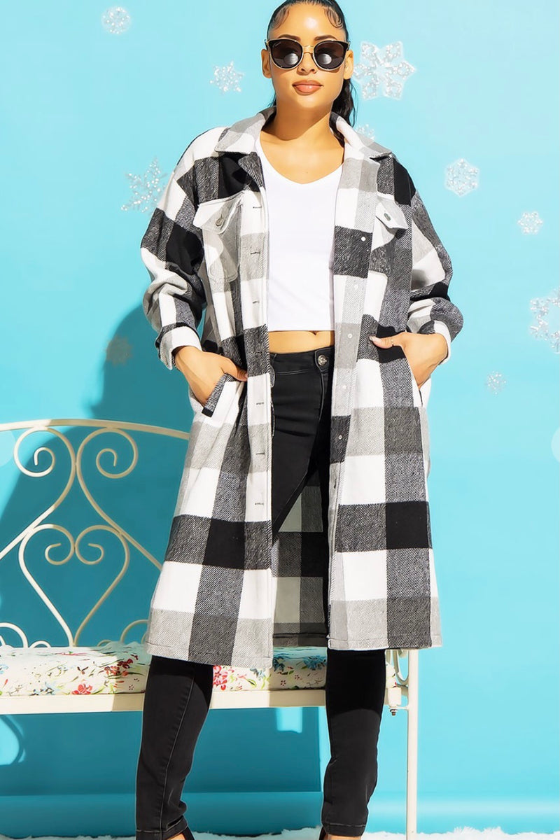 Perfectly Plaid Long Shacket