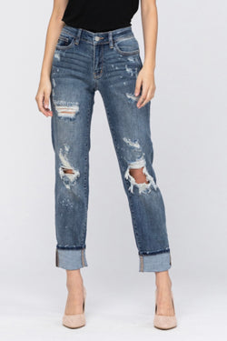 Take me to town distressed boyfriend jeans