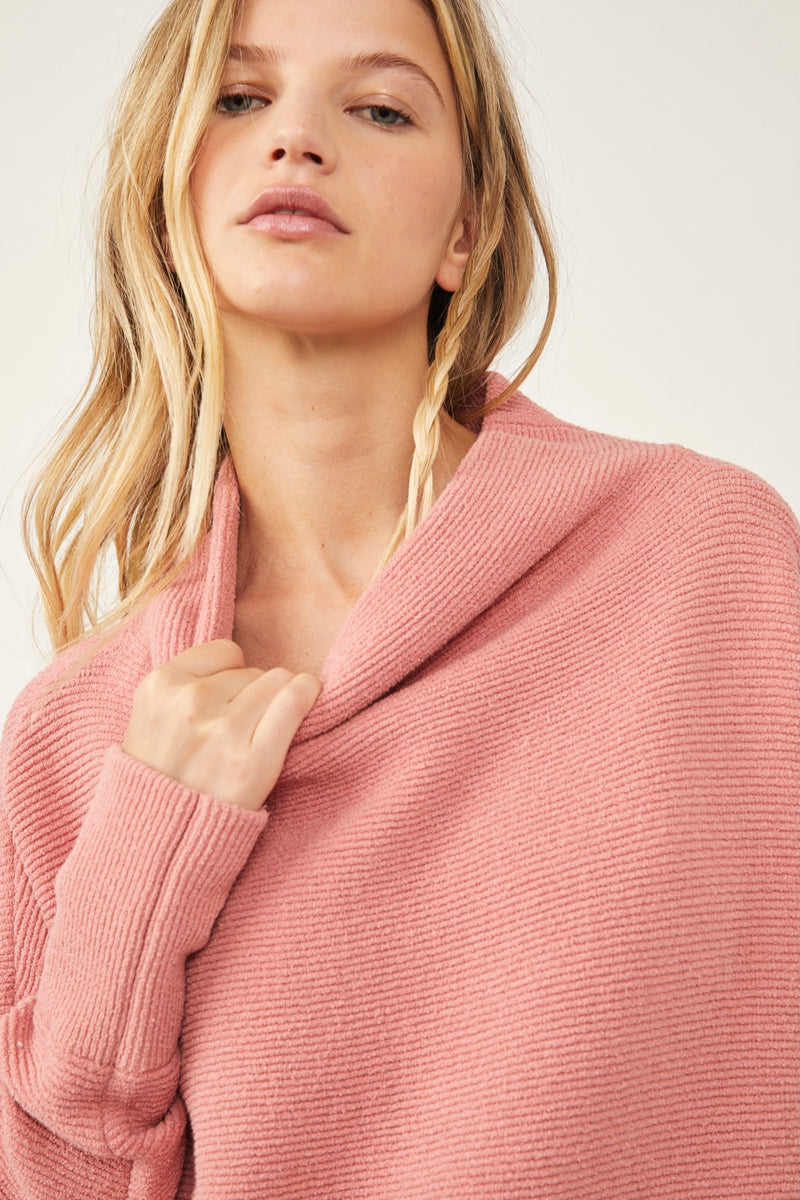 Free people| slouchy| ottoman| tunic| sweater| Sun sand| pink| 