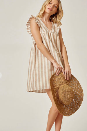 Nautical Stripe Baby Doll Dress