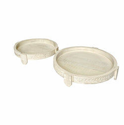 Carved Chakki Trays Set of 2