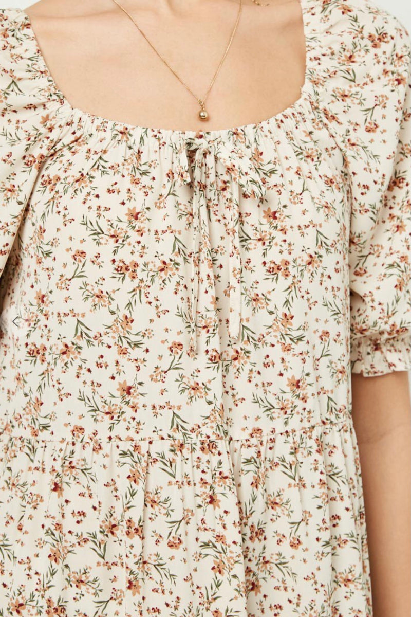 Garden Party Floral Print Midi Dress - Last One Size 3X