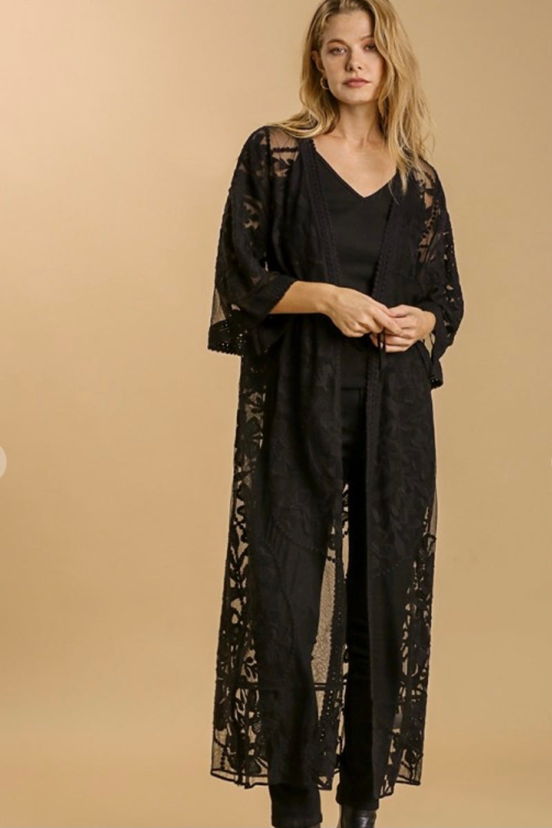 Long Lace Boho Duster