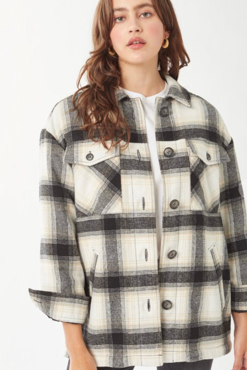 Sherpa Lined Plaid Shacket