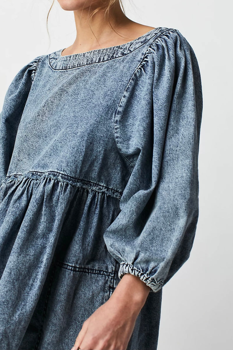 Free People Get Obsessed Denim Mini Dress