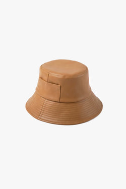 Lack of Color Tan Vegan Leather Bucket Hat