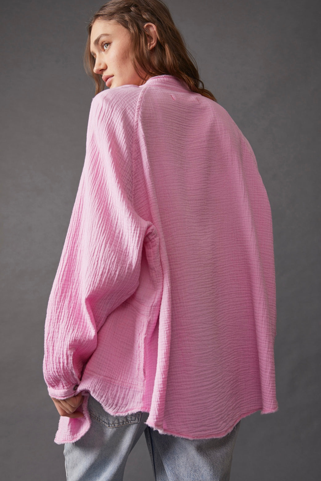 pink women's top