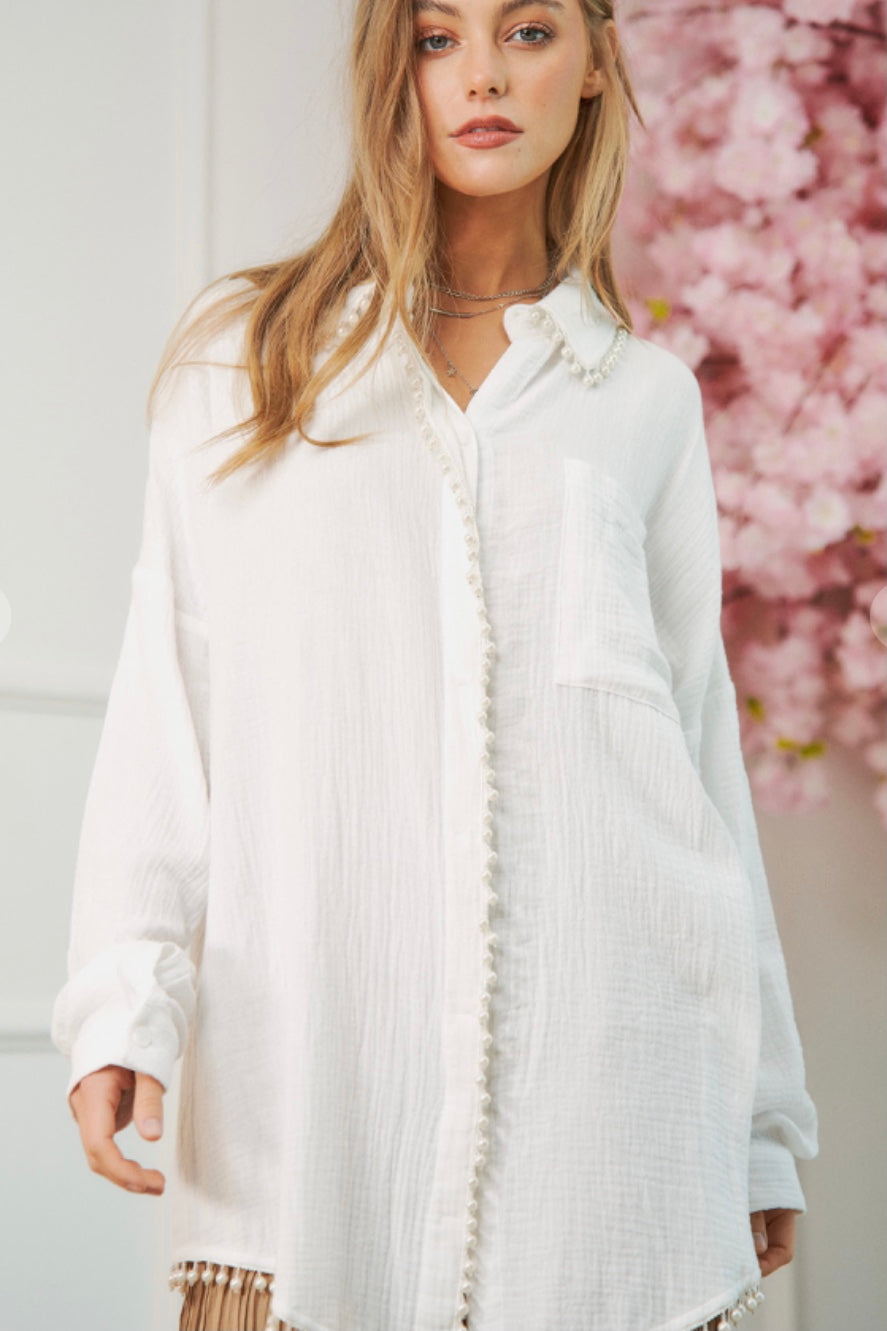 ladies white cotton top