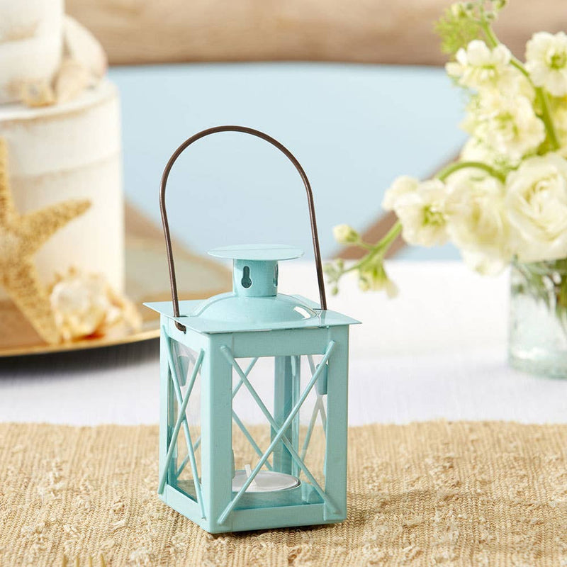 Aqua blue| lantern| tealight| holder|
