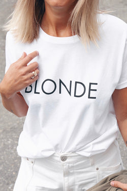 Brunette the label | white| blonde| t-shirt|
