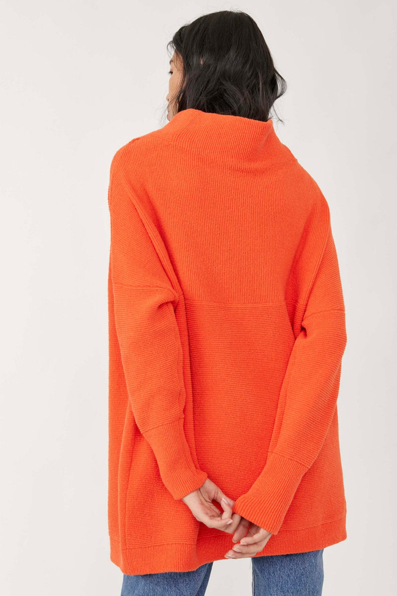 Free People Slouchy Ottoman Tunic Sweater in Audacious - Size S