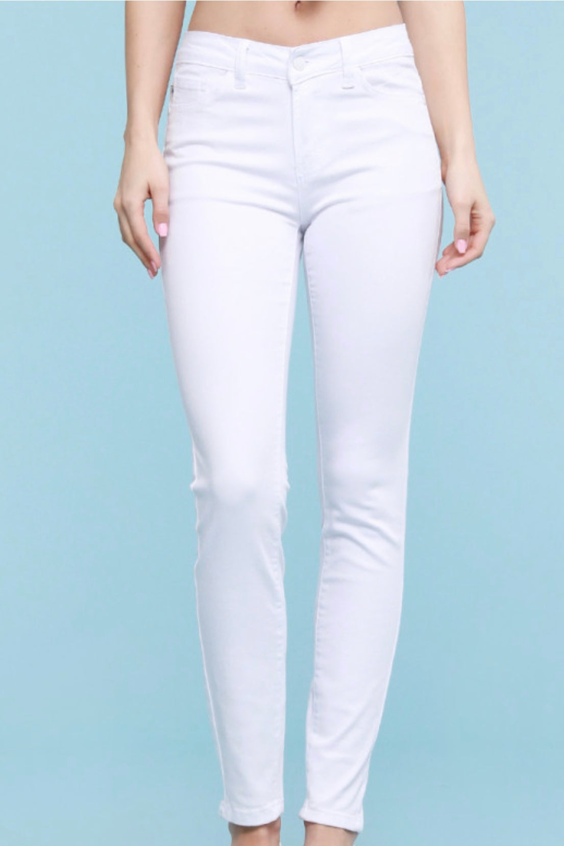 White|Midrise|skinny|jeans|