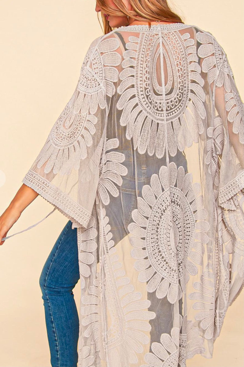 Midi Lace Boho Duster