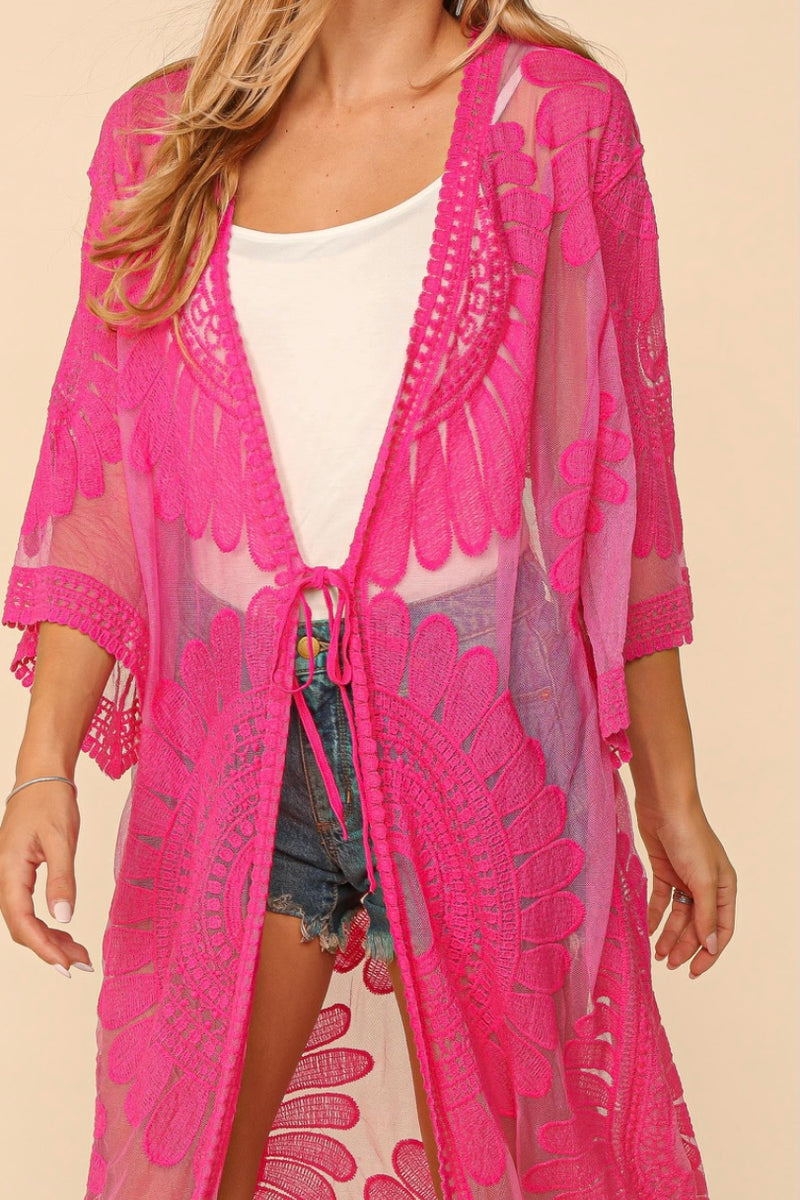 Midi Lace Boho Duster