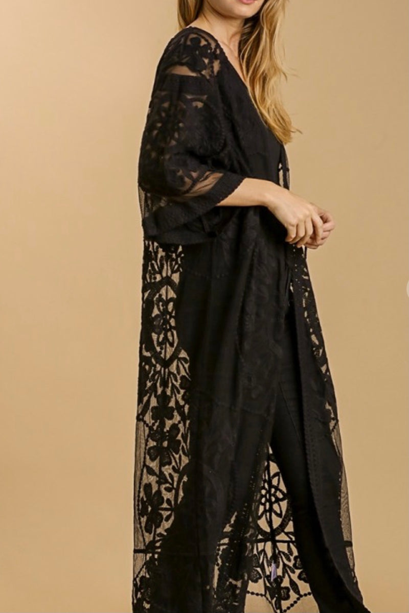 Long Lace Boho Duster