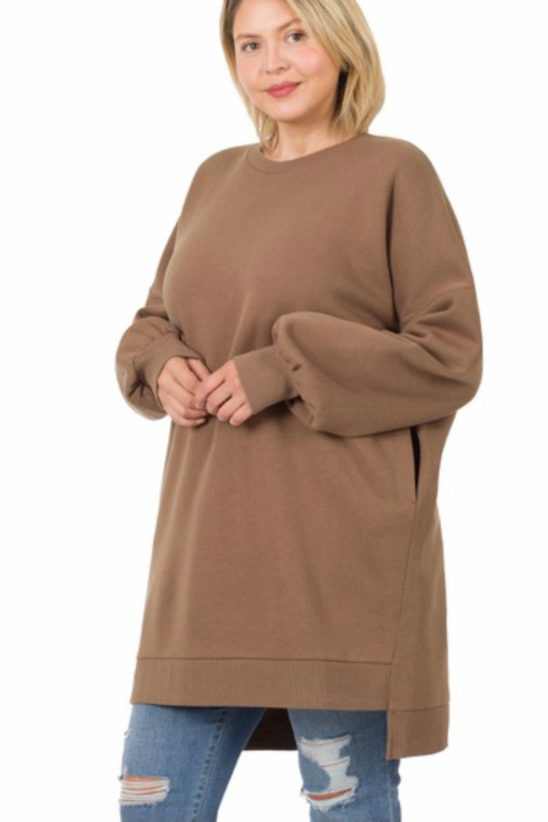 Sarah Crew Neck Tunic with Pockets