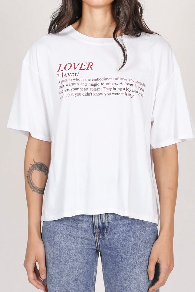 Brunette The Label The Lover Classic Crew Neck Boxy Tee