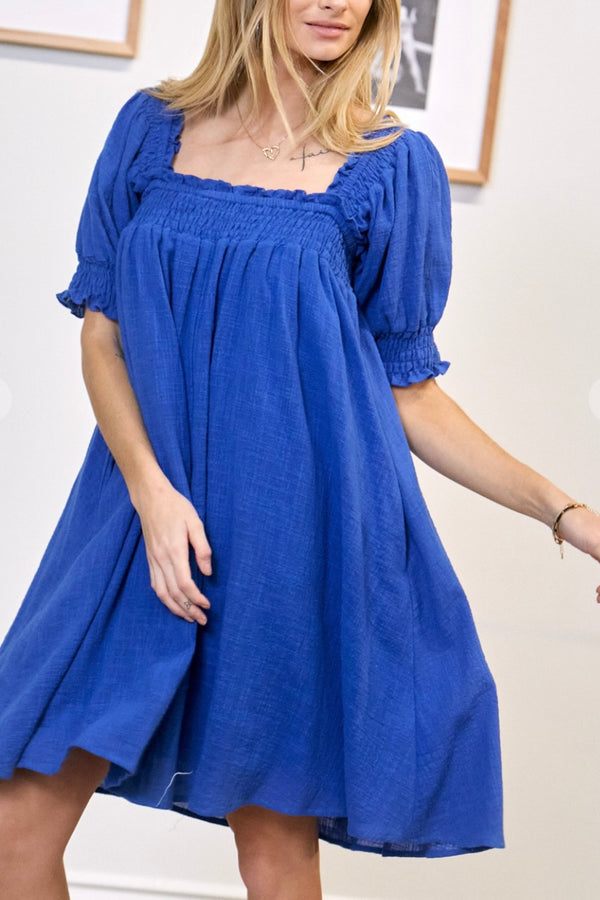 Summer Blues Cotton Dress