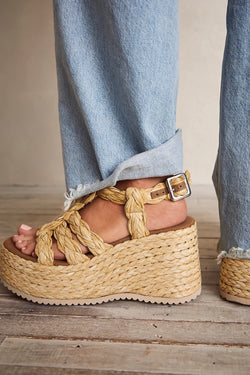 Free People Raffia Rendezvous Wedge Sandal