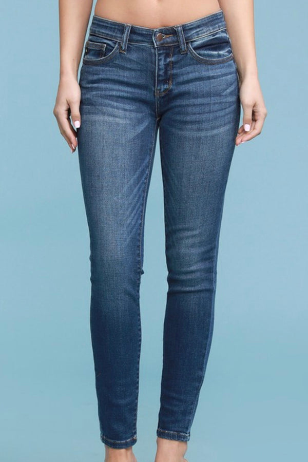 Judy Blue| dark| blue| midrise| skinny| jeans