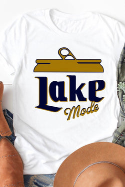 Lake Mode| white| cotton| graphic| tshirt|