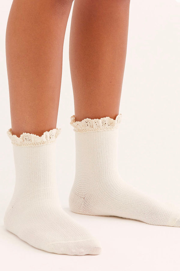 Free people| beloved| ankle| sock| cream|